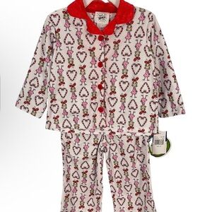 Dr. Seuss The Grinch Cindy Lou Who Toddler Girl Flannel Pajama